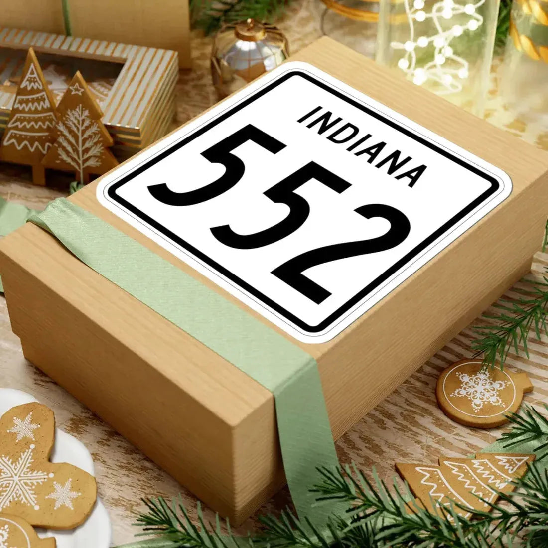 Indiana 552 1955 (Indiana) (Road Sign) STICKER Vinyl Kiss-Cut Decal - The Sticker Space