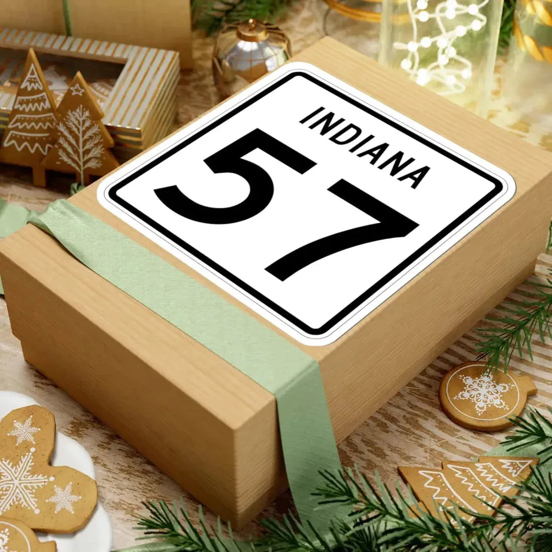 Indiana 57 (Indiana) (Road Sign) STICKER Vinyl Kiss-Cut Decal - The Sticker Space