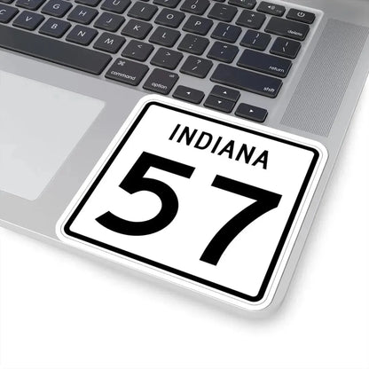 Indiana 57 (Indiana) (Road Sign) STICKER Vinyl Kiss-Cut Decal - The Sticker Space