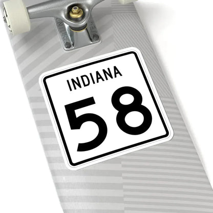 Indiana 58 (Indiana) (Road Sign) STICKER Vinyl Kiss-Cut Decal - The Sticker Space