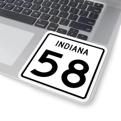 Indiana 58 (Indiana) (Road Sign) STICKER Vinyl Kiss-Cut Decal - The Sticker Space