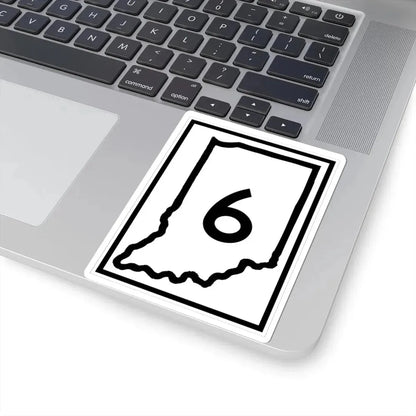 Indiana 6 (Indiana) (Road Sign) STICKER Vinyl Kiss-Cut Decal - The Sticker Space