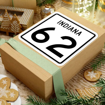 Indiana 62 (Indiana) (Road Sign) STICKER Vinyl Kiss-Cut Decal - The Sticker Space