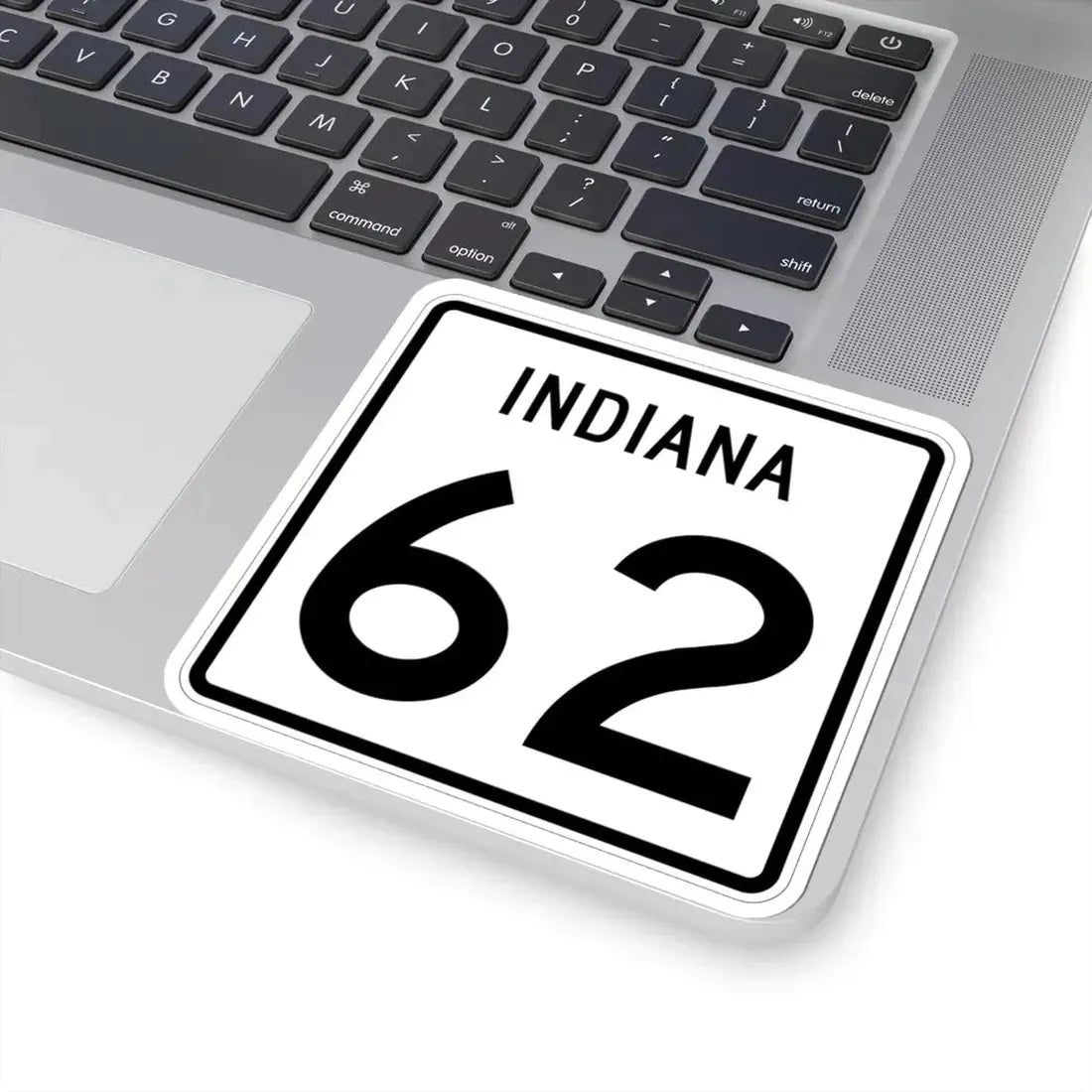 Indiana 62 (Indiana) (Road Sign) STICKER Vinyl Kiss-Cut Decal - The Sticker Space