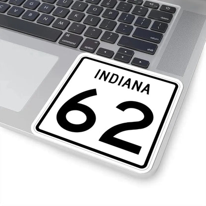 Indiana 62 (Indiana) (Road Sign) STICKER Vinyl Kiss-Cut Decal - The Sticker Space