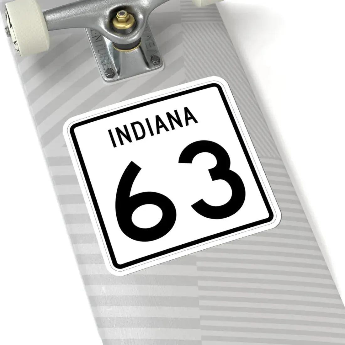 Indiana 63 (Indiana) (Road Sign) STICKER Vinyl Kiss-Cut Decal - The Sticker Space