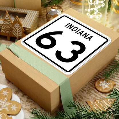 Indiana 63 (Indiana) (Road Sign) STICKER Vinyl Kiss-Cut Decal - The Sticker Space