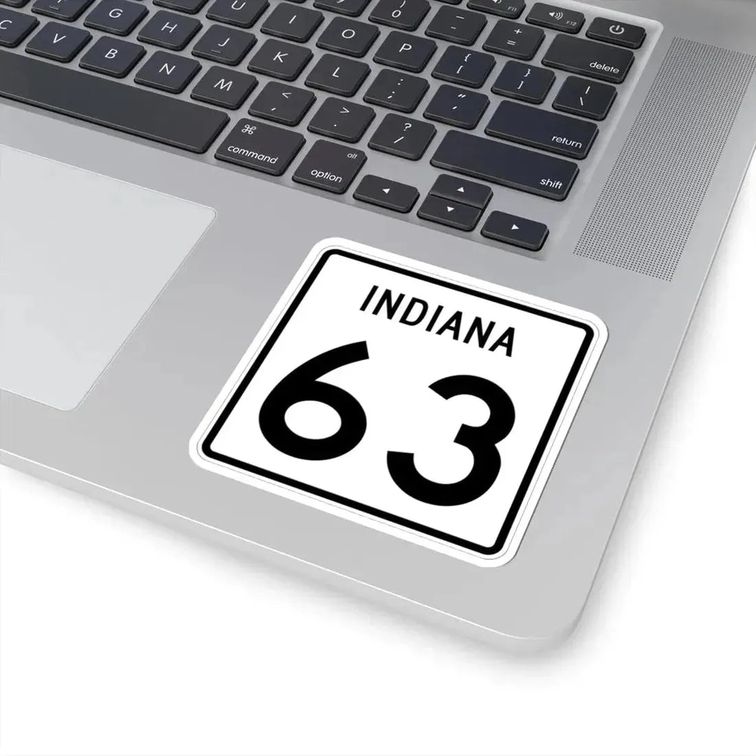 Indiana 63 (Indiana) (Road Sign) STICKER Vinyl Kiss-Cut Decal - The Sticker Space
