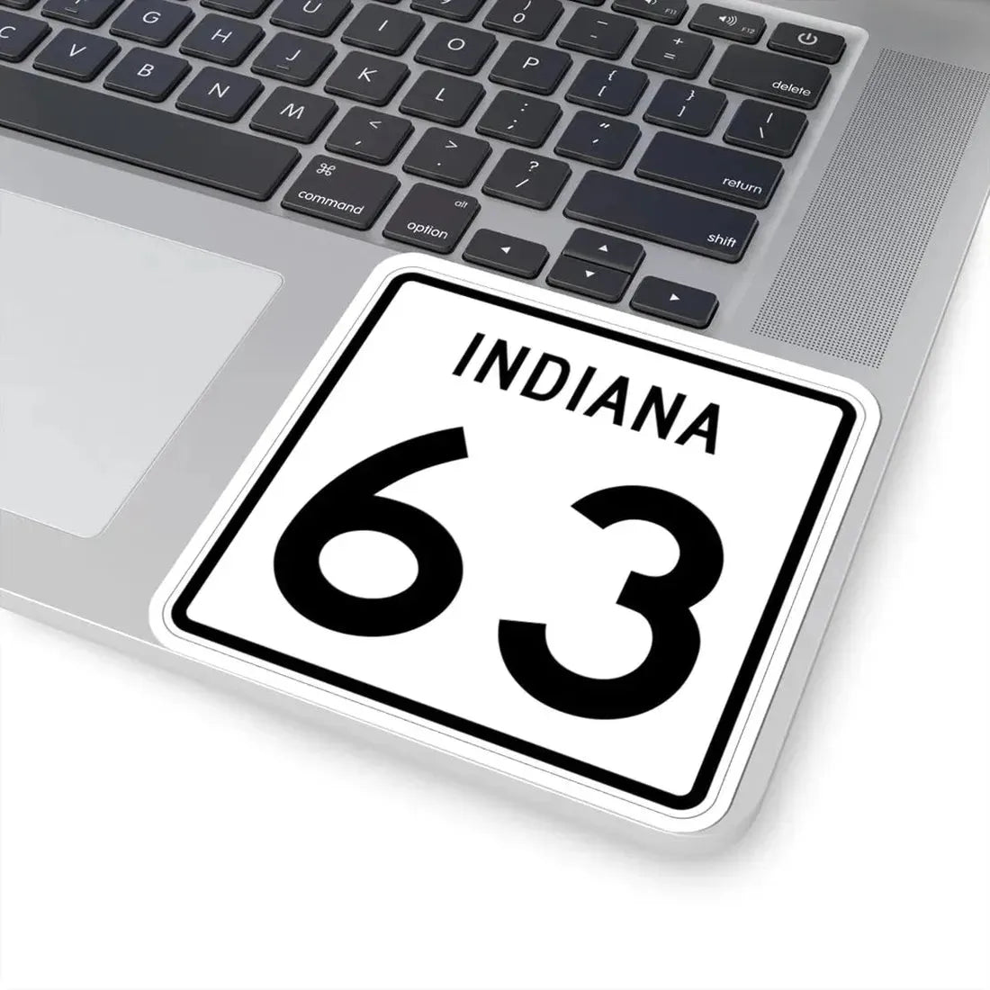Indiana 63 (Indiana) (Road Sign) STICKER Vinyl Kiss-Cut Decal - The Sticker Space