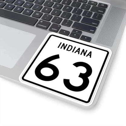 Indiana 63 (Indiana) (Road Sign) STICKER Vinyl Kiss-Cut Decal - The Sticker Space