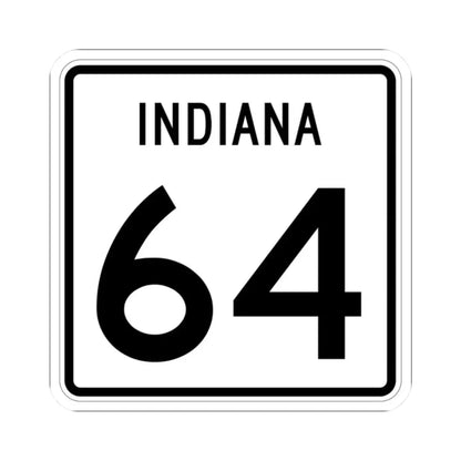 Indiana 64 (Indiana) (Road Sign) STICKER Vinyl Kiss-Cut Decal 2 Inch White - The Sticker Space