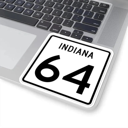 Indiana 64 (Indiana) (Road Sign) STICKER Vinyl Kiss-Cut Decal - The Sticker Space