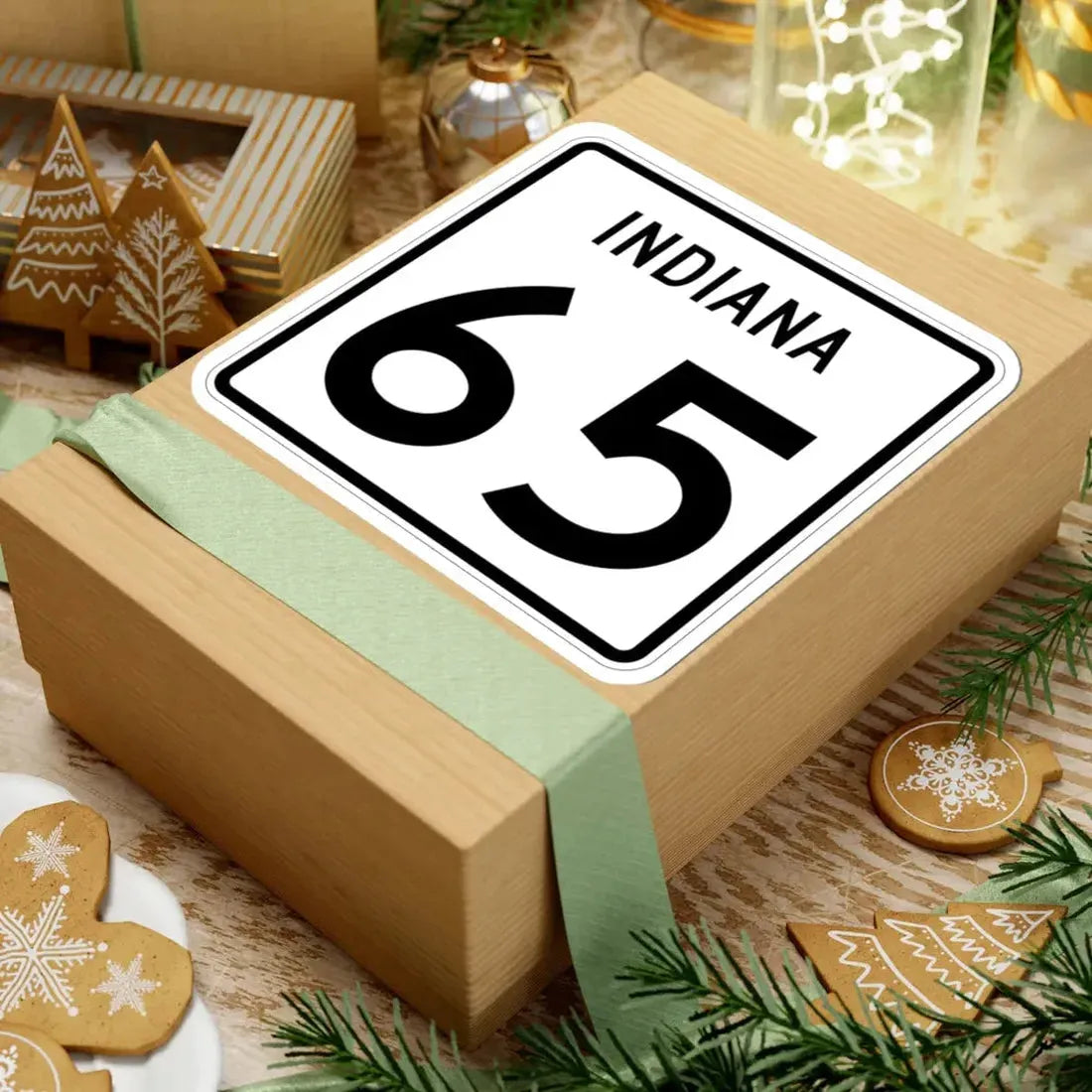 Indiana 65 (Indiana) (Road Sign) STICKER Vinyl Kiss-Cut Decal - The Sticker Space