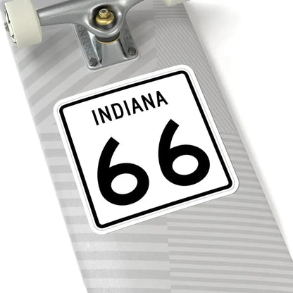 Indiana 66 (Indiana) (Road Sign) STICKER Vinyl Kiss-Cut Decal - The Sticker Space