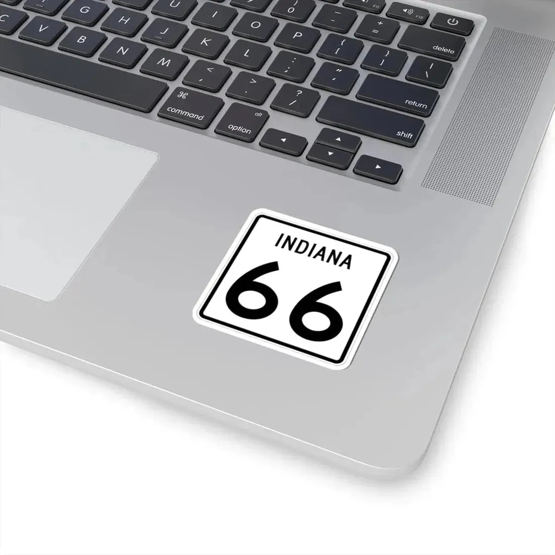 Indiana 66 (Indiana) (Road Sign) STICKER Vinyl Kiss-Cut Decal - The Sticker Space