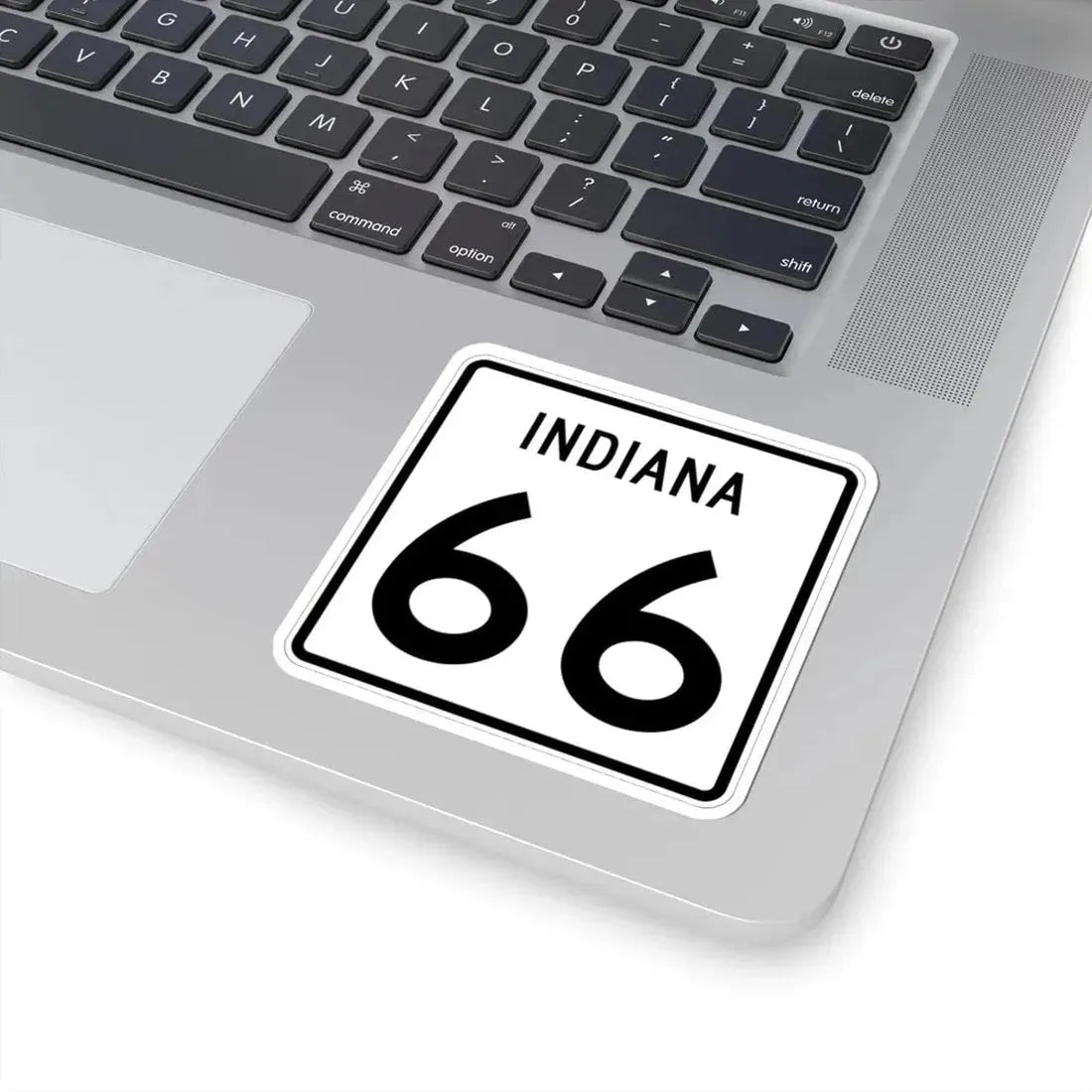 Indiana 66 (Indiana) (Road Sign) STICKER Vinyl Kiss-Cut Decal - The Sticker Space