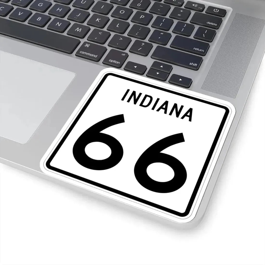 Indiana 66 (Indiana) (Road Sign) STICKER Vinyl Kiss-Cut Decal - The Sticker Space