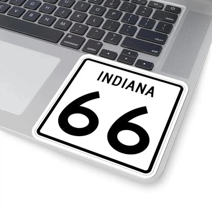 Indiana 66 (Indiana) (Road Sign) STICKER Vinyl Kiss-Cut Decal - The Sticker Space