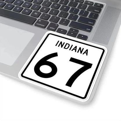 Indiana 67 (Indiana) (Road Sign) STICKER Vinyl Kiss-Cut Decal - The Sticker Space