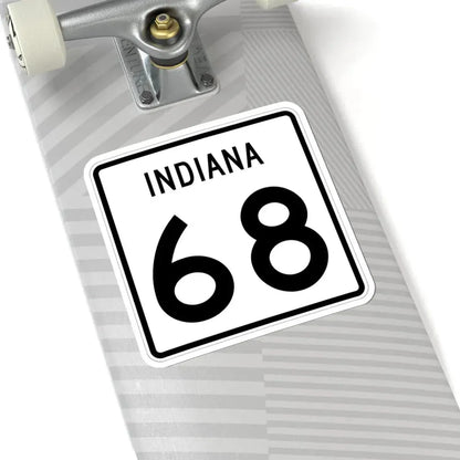 Indiana 68 (Indiana) (Road Sign) STICKER Vinyl Kiss-Cut Decal - The Sticker Space
