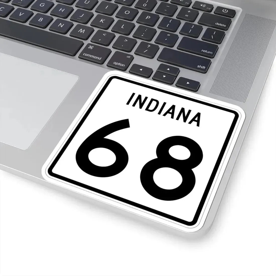 Indiana 68 (Indiana) (Road Sign) STICKER Vinyl Kiss-Cut Decal - The Sticker Space