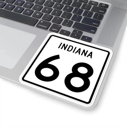 Indiana 68 (Indiana) (Road Sign) STICKER Vinyl Kiss-Cut Decal - The Sticker Space