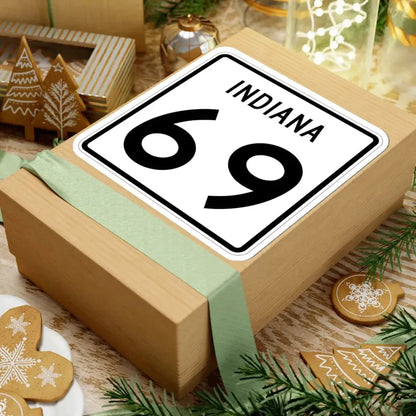 Indiana 69 (Indiana) (Road Sign) STICKER Vinyl Kiss-Cut Decal - The Sticker Space