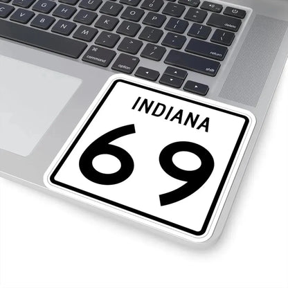 Indiana 69 (Indiana) (Road Sign) STICKER Vinyl Kiss-Cut Decal - The Sticker Space