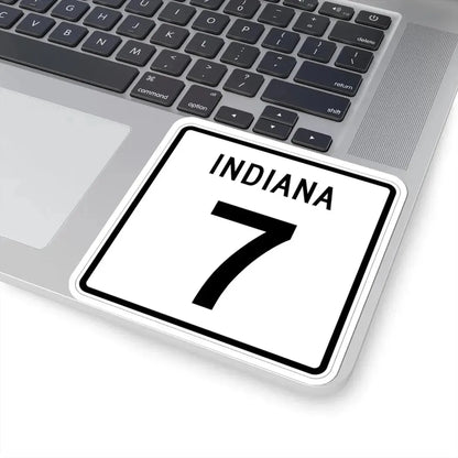 Indiana 7 (Indiana) (Road Sign) STICKER Vinyl Kiss-Cut Decal - The Sticker Space
