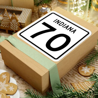 Indiana 70 (Indiana) (Road Sign) STICKER Vinyl Kiss-Cut Decal - The Sticker Space