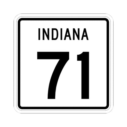 Indiana 71 (Indiana) (Road Sign) STICKER Vinyl Kiss-Cut Decal 4 Inch White - The Sticker Space