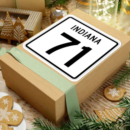 Indiana 71 (Indiana) (Road Sign) STICKER Vinyl Kiss-Cut Decal - The Sticker Space