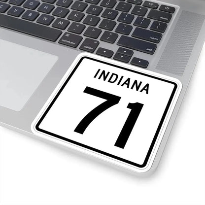 Indiana 71 (Indiana) (Road Sign) STICKER Vinyl Kiss-Cut Decal - The Sticker Space