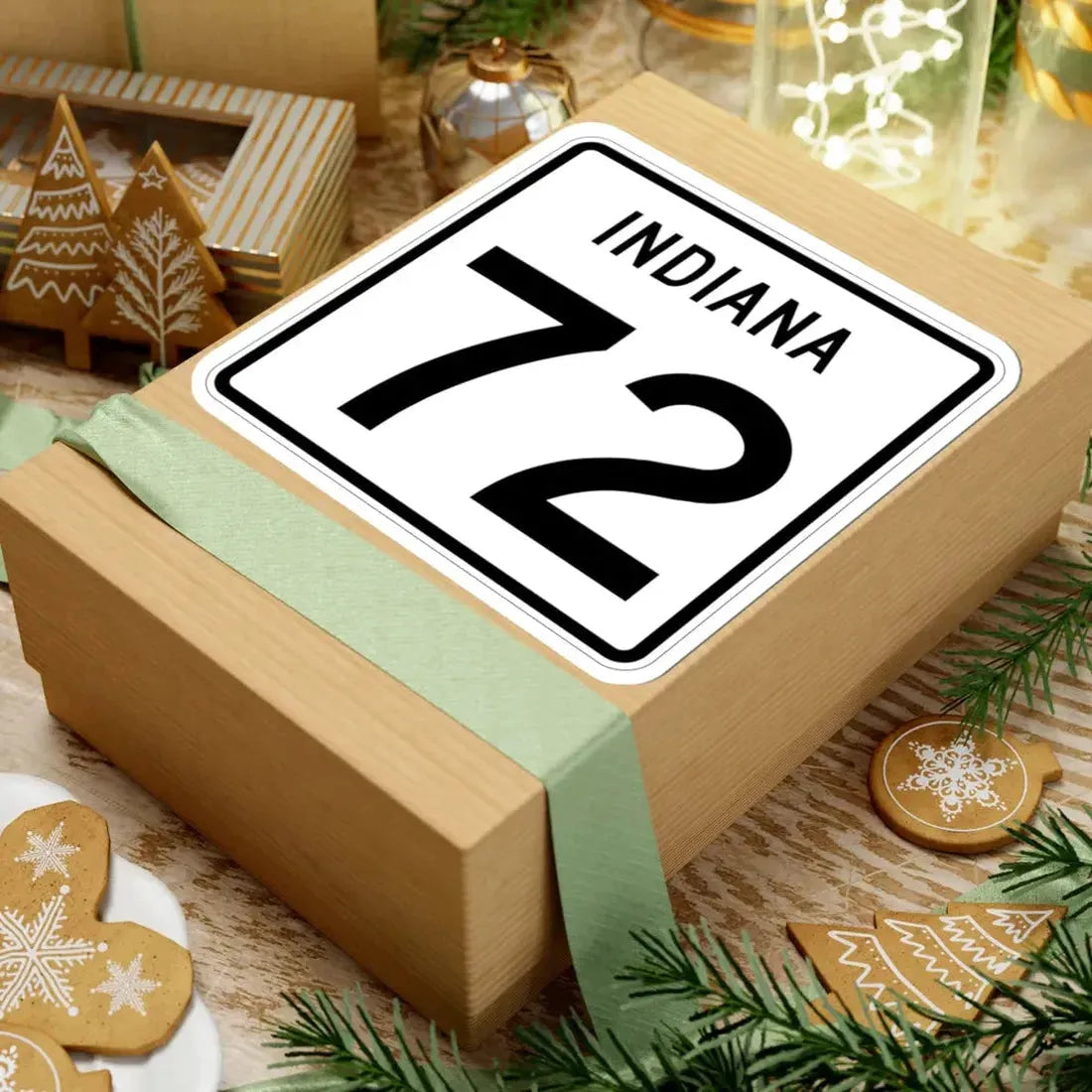 Indiana 72 (Indiana) (Road Sign) STICKER Vinyl Kiss-Cut Decal - The Sticker Space