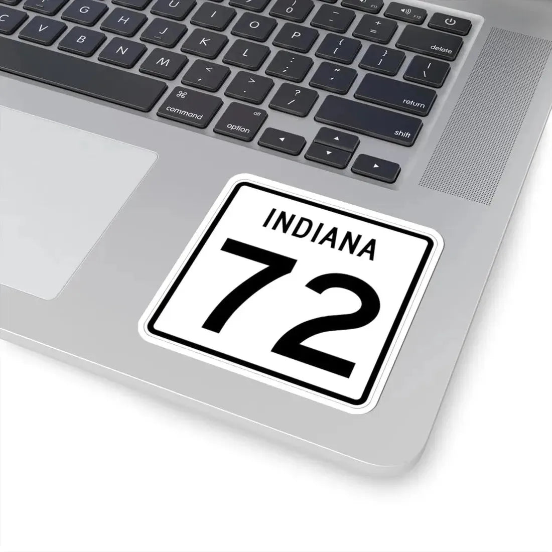 Indiana 72 (Indiana) (Road Sign) STICKER Vinyl Kiss-Cut Decal - The Sticker Space