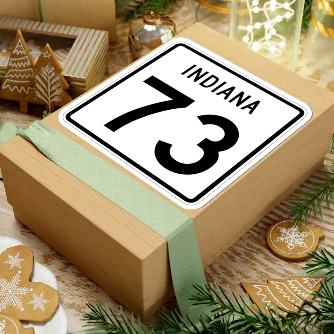 Indiana 73 (Indiana) (Road Sign) STICKER Vinyl Kiss-Cut Decal - The Sticker Space