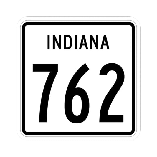 Indiana 762 1955 (Indiana) (Road Sign) STICKER Vinyl Kiss-Cut Decal 2 Inch White - The Sticker Space