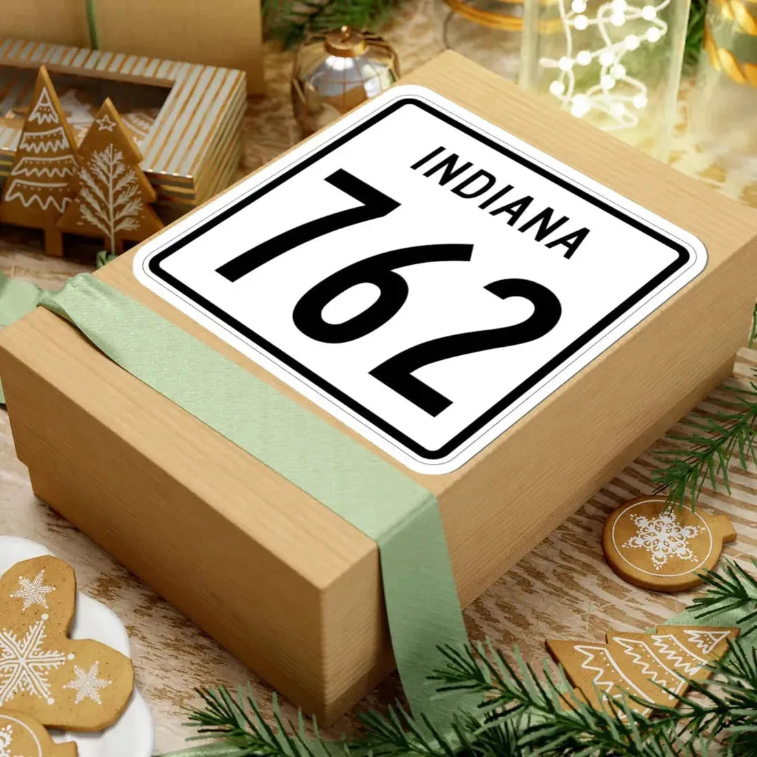 Indiana 762 1955 (Indiana) (Road Sign) STICKER Vinyl Kiss-Cut Decal - The Sticker Space