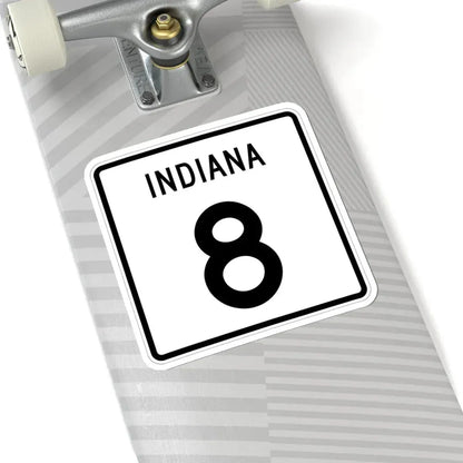 Indiana 8 (Indiana) (Road Sign) STICKER Vinyl Kiss-Cut Decal - The Sticker Space
