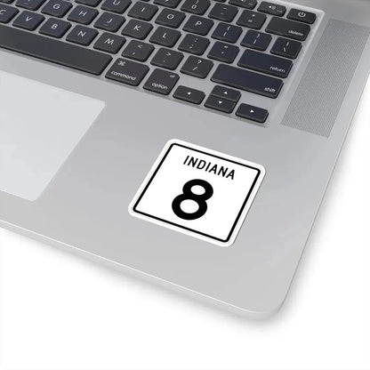Indiana 8 (Indiana) (Road Sign) STICKER Vinyl Kiss-Cut Decal - The Sticker Space