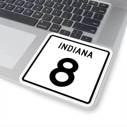 Indiana 8 (Indiana) (Road Sign) STICKER Vinyl Kiss-Cut Decal - The Sticker Space
