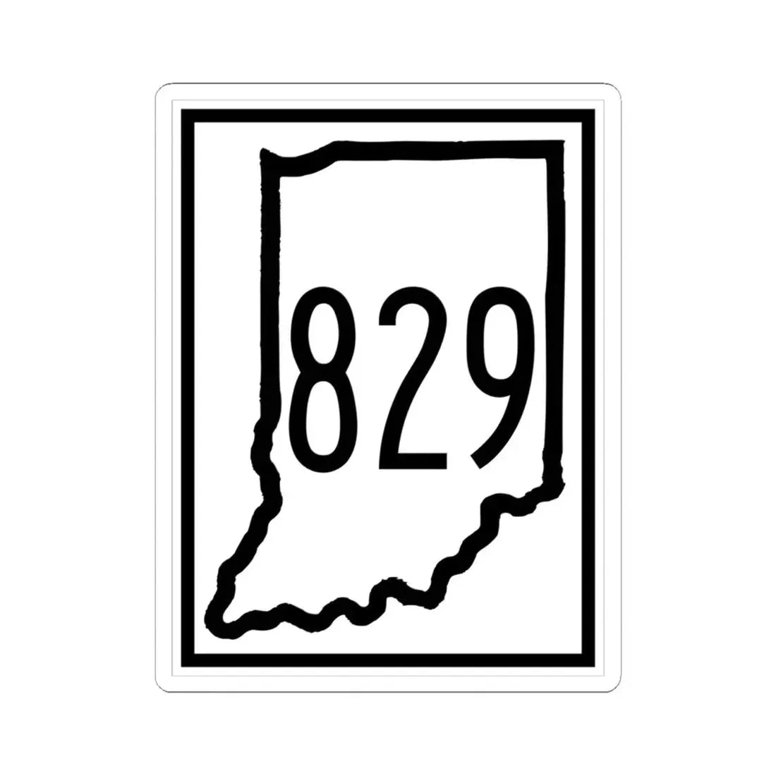 Indiana 829 1948 (Indiana) (Road Sign) STICKER Vinyl Kiss-Cut Decal 4 Inch White - The Sticker Space