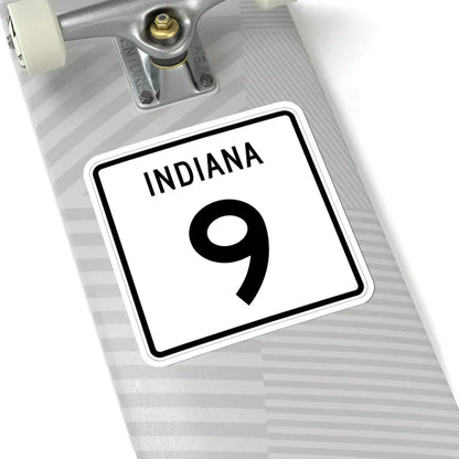 Indiana 9 (Indiana) (Road Sign) STICKER Vinyl Kiss-Cut Decal - The Sticker Space