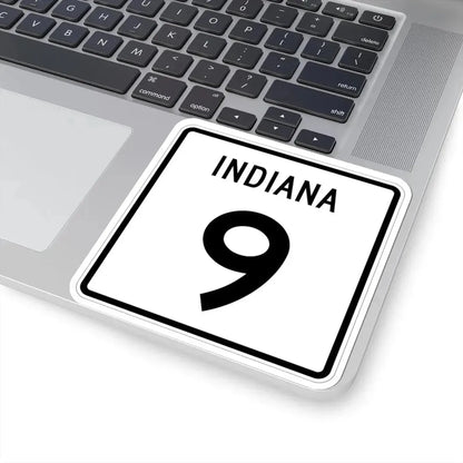Indiana 9 (Indiana) (Road Sign) STICKER Vinyl Kiss-Cut Decal - The Sticker Space