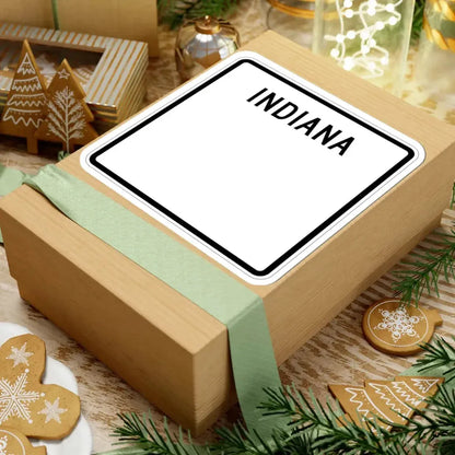 Indiana blank (Indiana) (Road Sign) STICKER Vinyl Kiss-Cut Decal - The Sticker Space