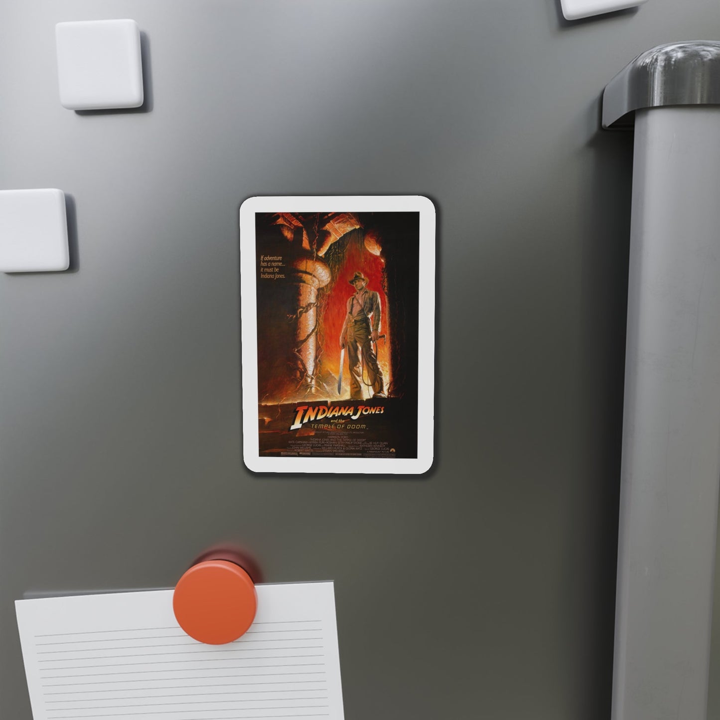 Indiana Jones and the Temple of Doom 1984 Movie Poster Die-Cut Magnet-The Sticker Space