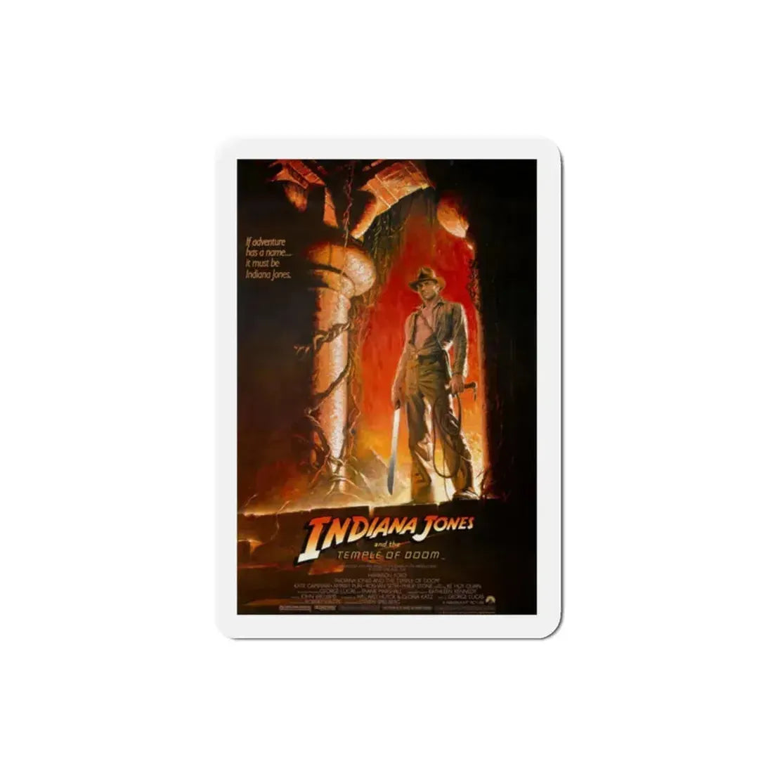Indiana Jones and the Temple of Doom 1984 Movie Poster Refrigerator Magnet 2 Inch - The Sticker Space