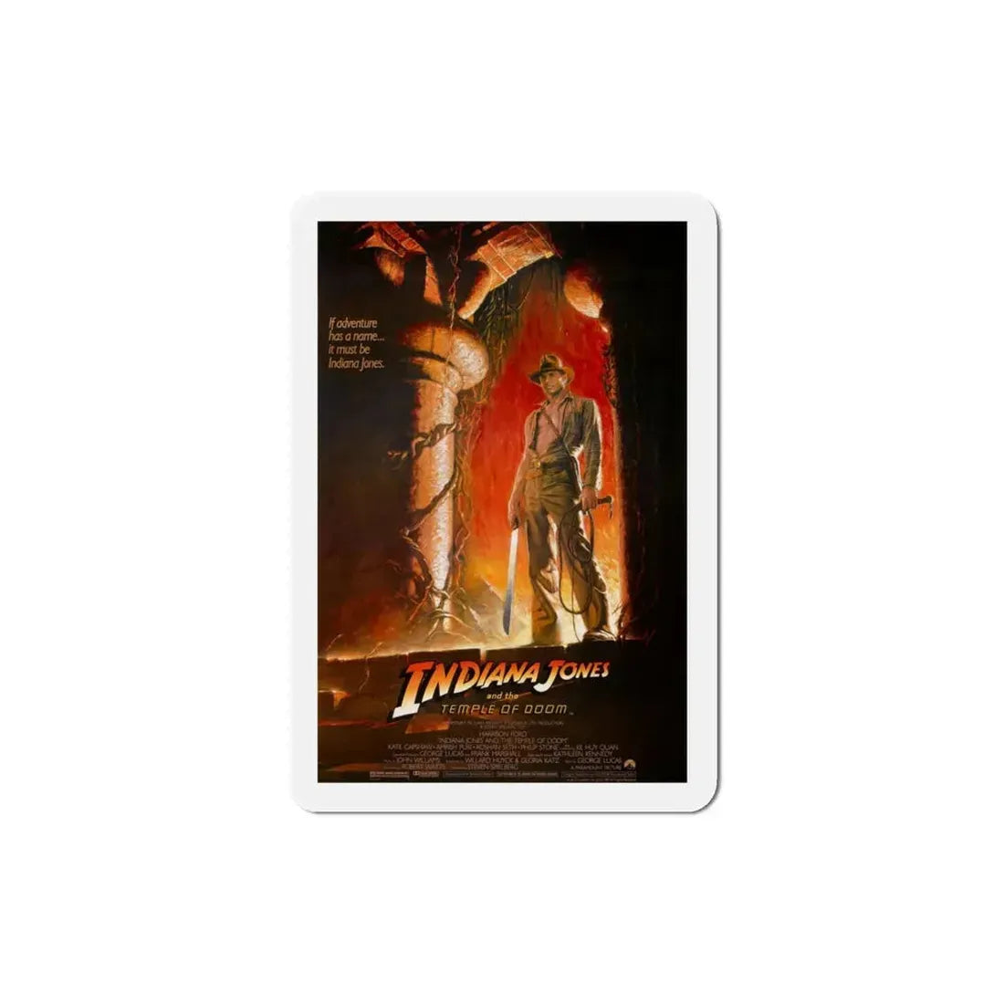 Indiana Jones and the Temple of Doom 1984 Movie Poster Refrigerator Magnet 3 Inch - The Sticker Space