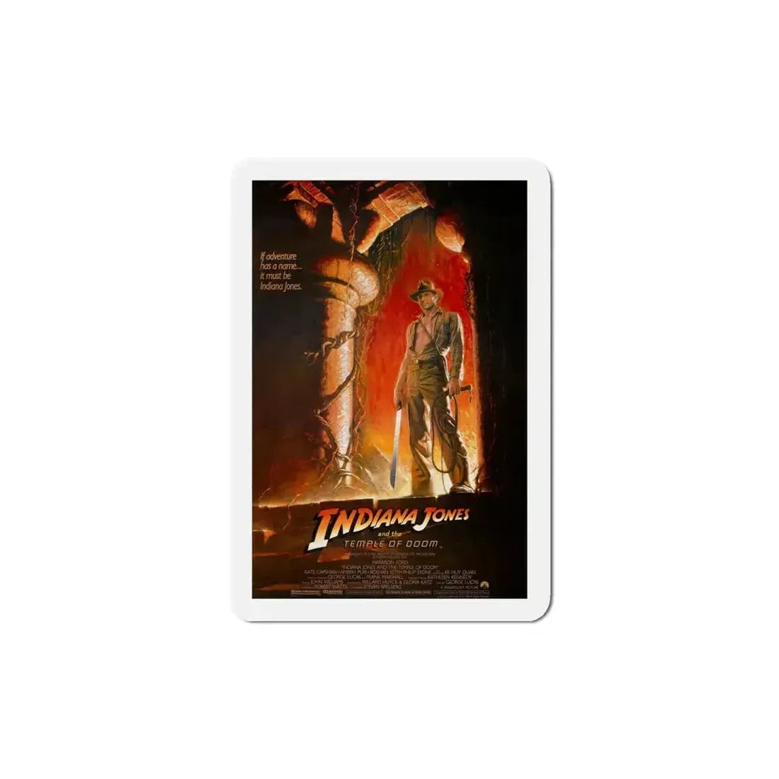 Indiana Jones and the Temple of Doom 1984 Movie Poster Refrigerator Magnet 5 Inch - The Sticker Space