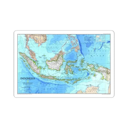 Indonesia 1 (1996) (Map) STICKER Vinyl Kiss-Cut Decal 3 Inch White - The Sticker Space